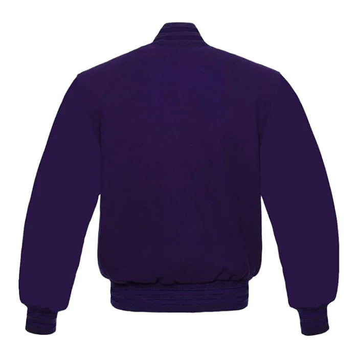 Purple Varsity Jacket Back Side
